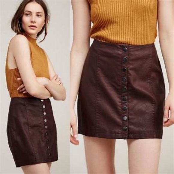Free People faux leather skirt - Picture 1 of 5